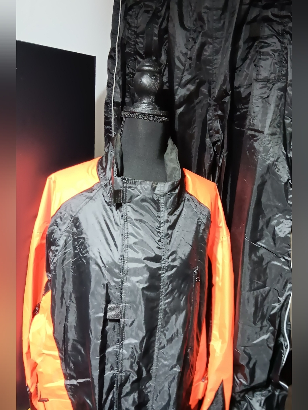 Fulmer Men's XL Rainsuit Black/Orange (Jacket & Pants)
